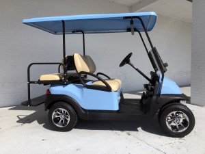 Sky Blue Club Car Precedent Golf Cart Low Profile 01